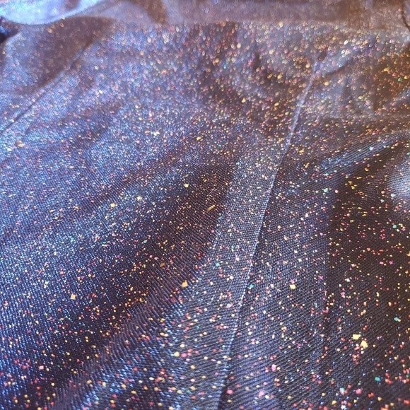 Moody Maximalist Sparkly Night Sky Blouse cut out twist front Long Sleeve Top - Picture 7 of 7